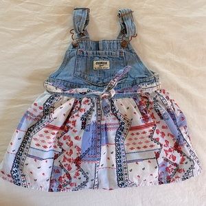 OSHKOSH | Bib Overall Paisley Skirt